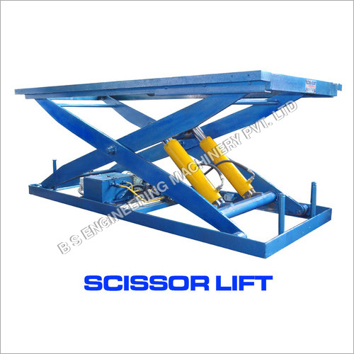 Scissor Lift - Color: Blue And Yellow
