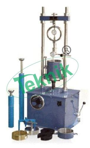 CBR Test Apparatus - Motorized 5000kgf Load Frame with 1.25mm/min Rate | Includes High Sensitivity Proving Ring, Dial Gauges, and Metal Weights