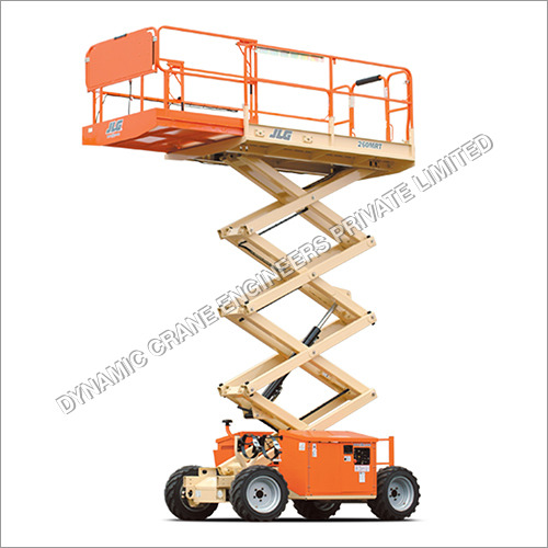 26 Ft Scissor Lift - Color: Orange And Cream