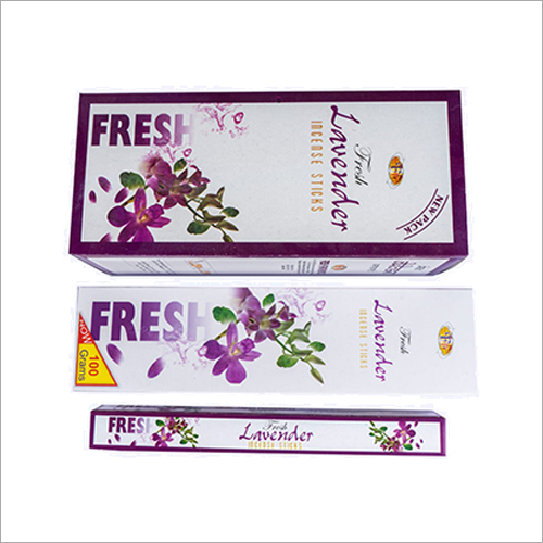 Fresh Lavender Incense Sticks - Bamboo Sticks, Round Shape | Charcoal-Free, Ideal for Pujas, Aromatherapy & Emotional Well-Being