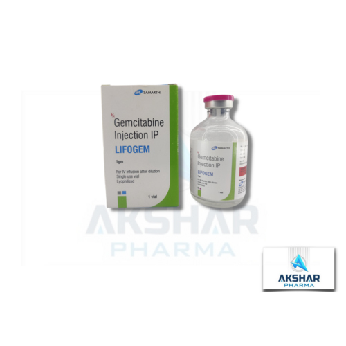 Lifogem - 1 gm Gemcitabine Injection for Cancer Treatment | Effective Anti-Cancer Cytotoxic Normal Smell 2-3 Year Shelf Life