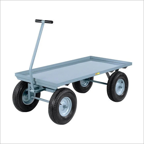 Material Handling Trolley - Mild Steel 500 mm Height Blue Color Coated | Manual Technology Industrial Usage Load Capacity Over 400 kg