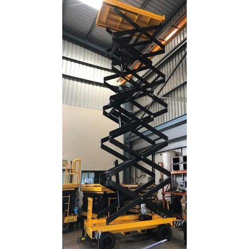 Yellow High Raised Hydraulic Scissor Lift