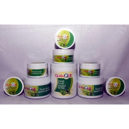 Glamour Aloevera - Cream Scrub with Herbal Ingredients for All Skin Types | UV Blocking, Smooth Texture, Safe for Face and Body