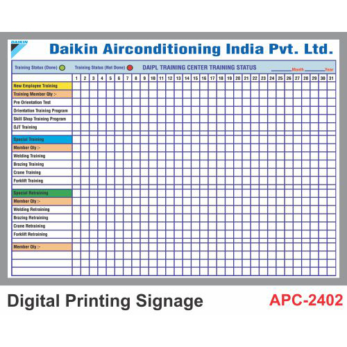 Digital Printing Signage Board - Customizable Size, Standard Style | Perfect Binding, Useful for School, Office, Institute