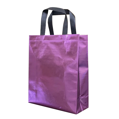 Stylish Shopping Bag - Metalised Laminated Non-Woven Fabric, Spacious Multicolor Design with Sturdy Handles for Eco-Friendly Use