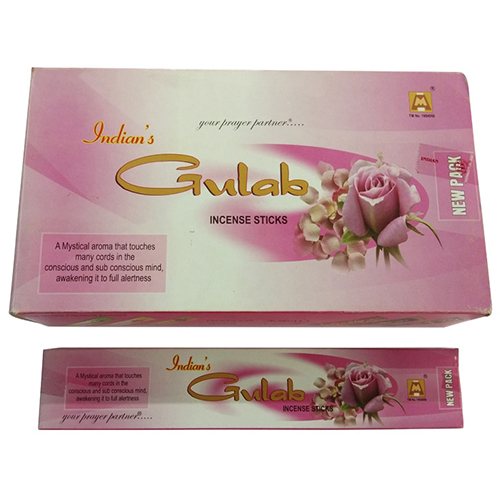 Gulab Incense Sticks - Bamboo Material, Rose Fragrance | Eco-Friendly, Authentic Indian Aromatic Experience
