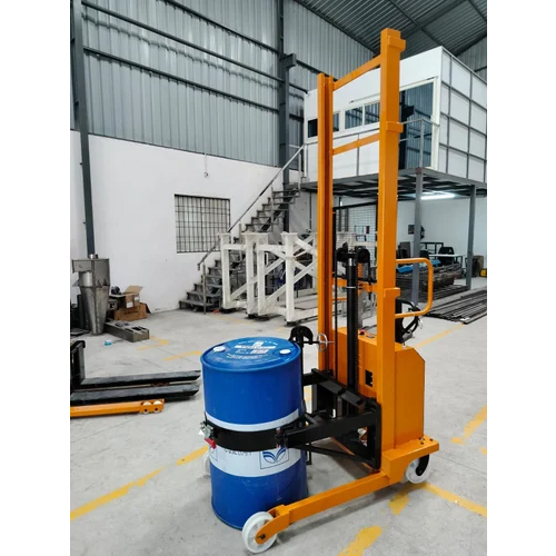 Industrial Semi Electric Drum Stacker - 400kg Lifting Capacity, Electric Power Source , User-Friendly Design for Warehousing and Manufacturing
