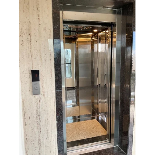 6 Person Passenger Lift - Stainless Steel, Hydraulic Drive , Safety Sensor Device for Residential Use