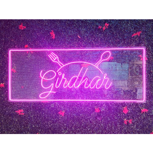 LED Neon Sign Board - Acrylic Material, Customized Size, Multicolor, 220V Working Voltage | 1-Year Warranty for Enhanced Durability