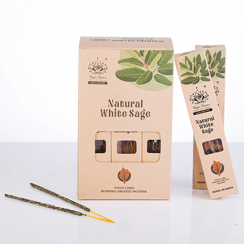 Natural White Sage Incense Sticks - Color: Black