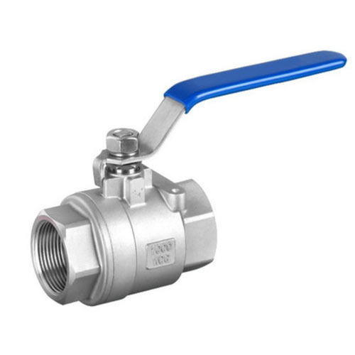 Screwed Ball Valve - Brass, 1/4 Inch | Polished Finish, High Pressure, Sleek Silver and Blue Color Combination
